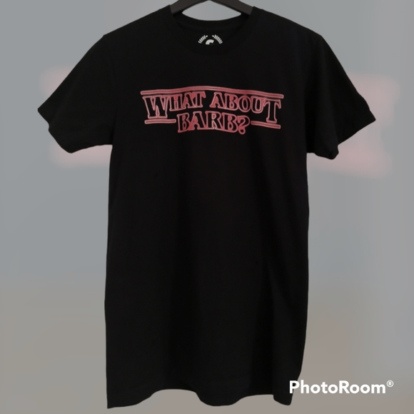 💎Stranger Things What About Barb? Tee Public Graphic Tee Size S Black - Picture 3 of 5